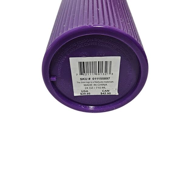 Starbucks 2024 Purple Potion Glow-in-the-Dark Cold Cup Tumbler Venti 24 OZ NWT - Picture 4 of 6